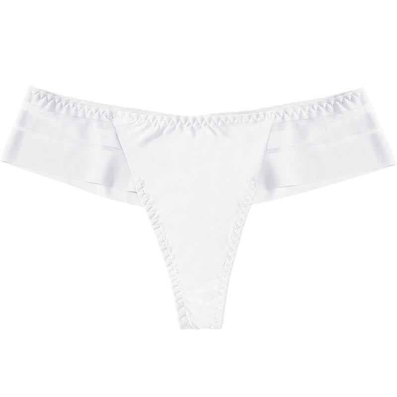 Culottes string légères en maille transparente (lot de 3) - Blanc - XL - image 6