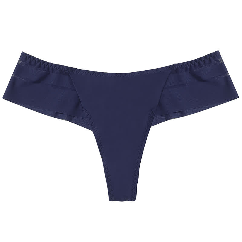 Culottes string légères en maille transparente (lot de 3) - Bleu - XL - image 8