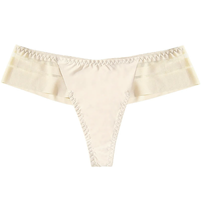 Culottes string légères en maille transparente (lot de 3) - Abricot - XL - image 9