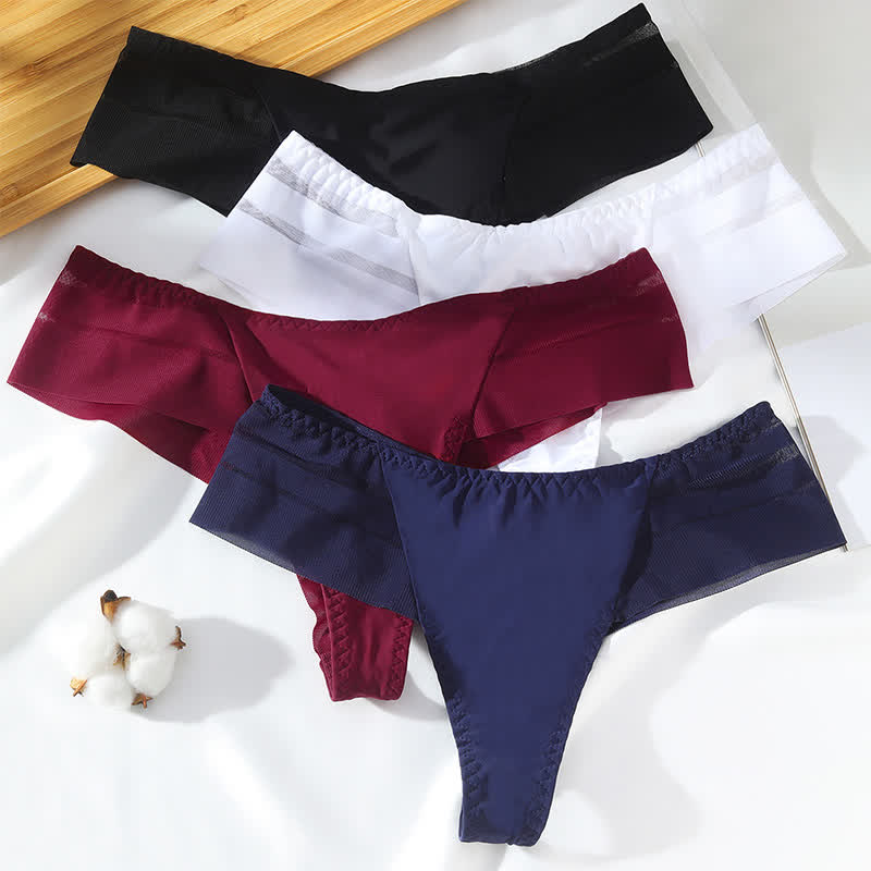 Culottes string légères en maille transparente (lot de 3) - image 5
