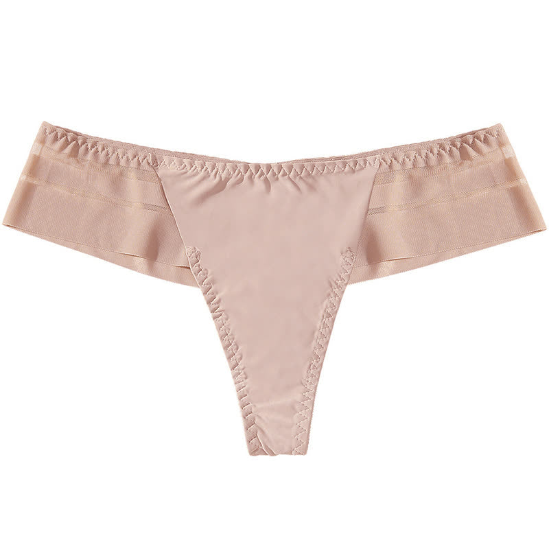 Culottes string légères en maille transparente (lot de 3) - Kaki - XL - image 11