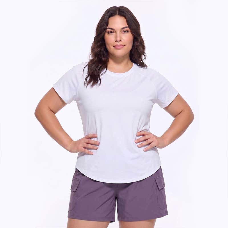 Haut de yoga actif grande taille en maille dos nu - Blanc - 5XL - image 5