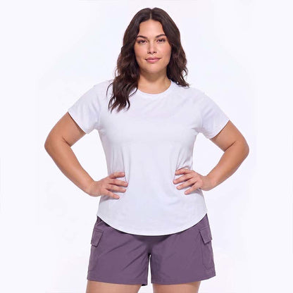Haut de yoga actif grande taille en maille dos nu - Blanc - 5XL - image 5