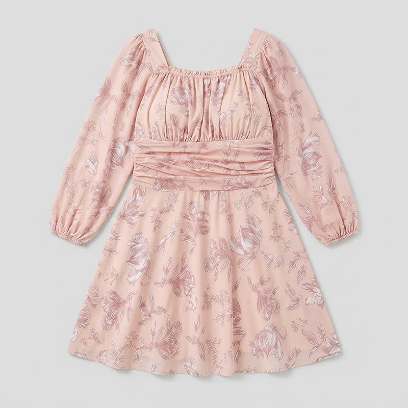 Robe de bain fleurie à col carré - image 9