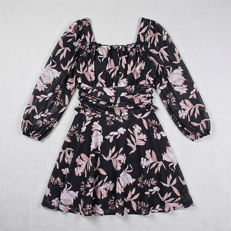 Robe de bain fleurie à col carré - image 8