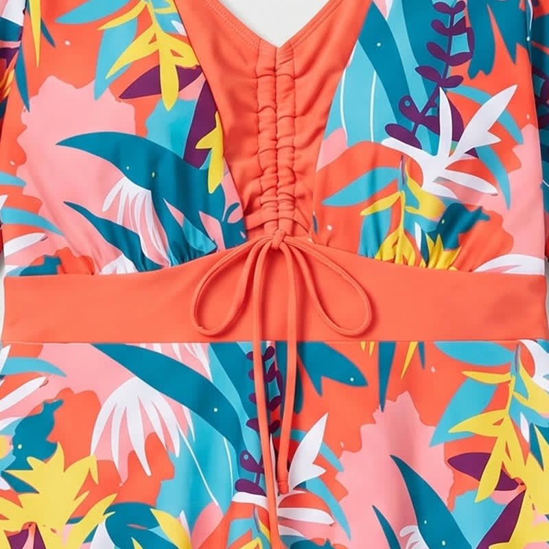 Robe de bain Tropical Bloom à col en V et dos nu - image 13