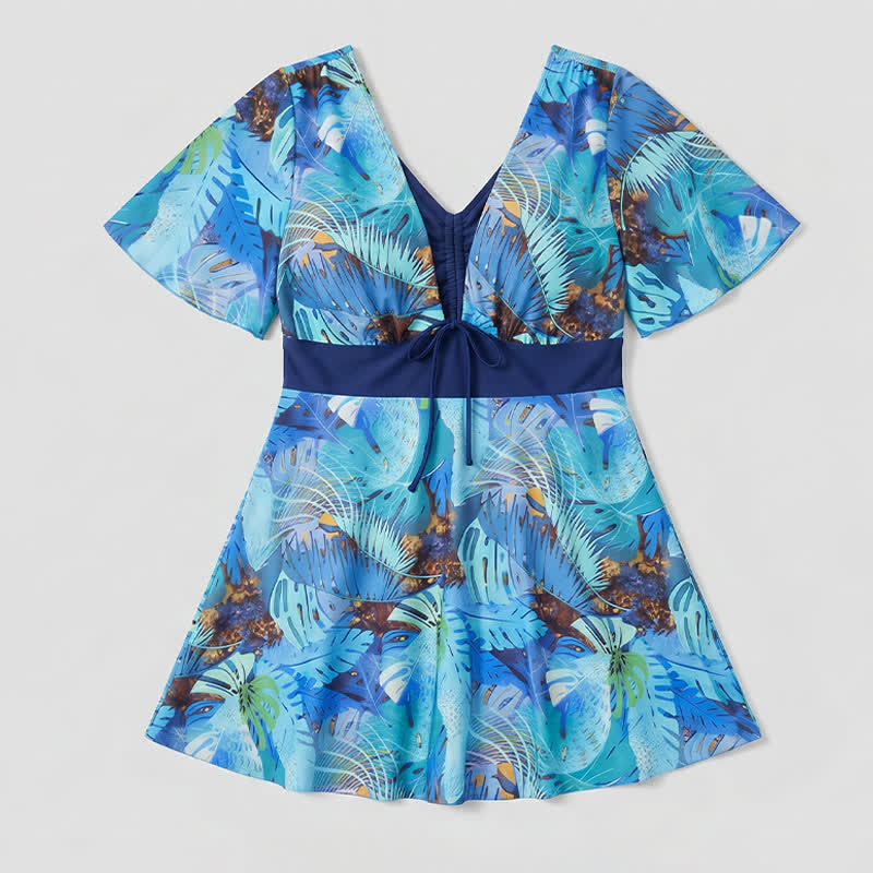 Robe de bain Tropical Bloom à col en V et dos nu - image 12