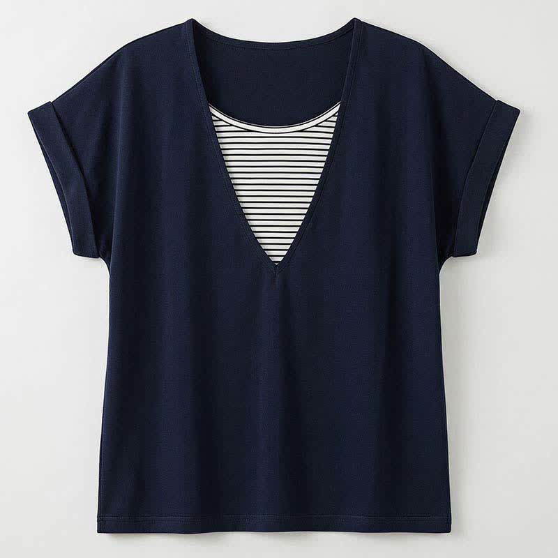 Haut dos nu en maille grande taille - Bleu marine - 5XL - image 4