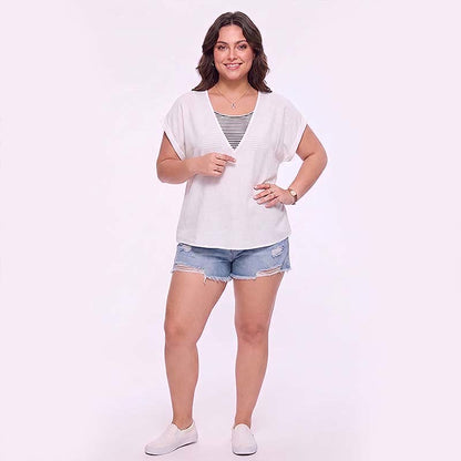 Haut dos nu en maille grande taille - image 3