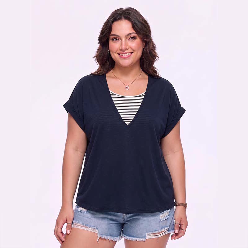 Haut dos nu en maille grande taille - image 0