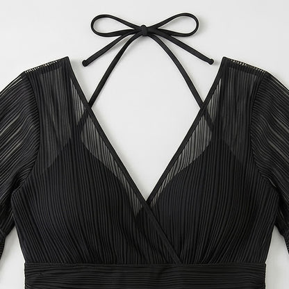 Robe de bain portefeuille noire transparente - image 6