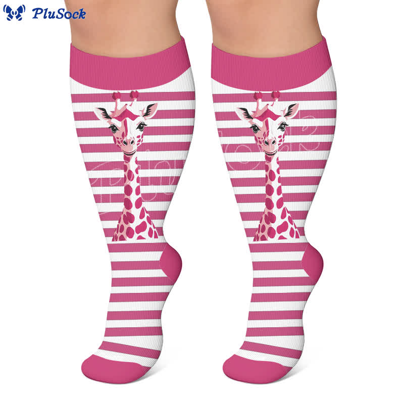 Chaussettes de compression à rayures zébrées grande taille - image 7