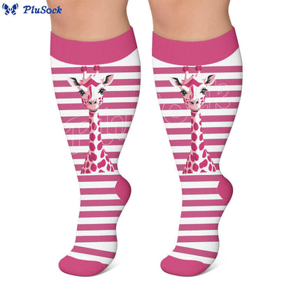 Chaussettes de compression à rayures zébrées grande taille - image 7
