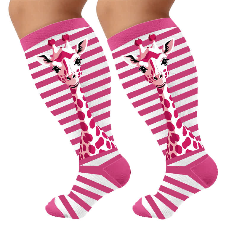 Chaussettes de compression à rayures zébrées grande taille - image 10