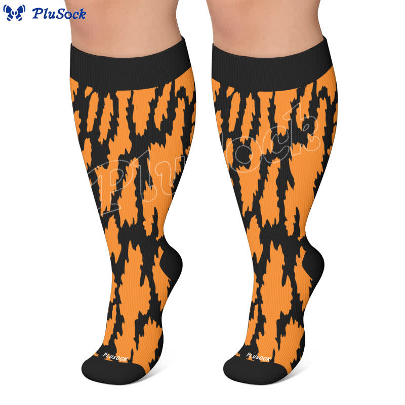 Chaussettes de compression Wild Leopard grandes tailles - image 5