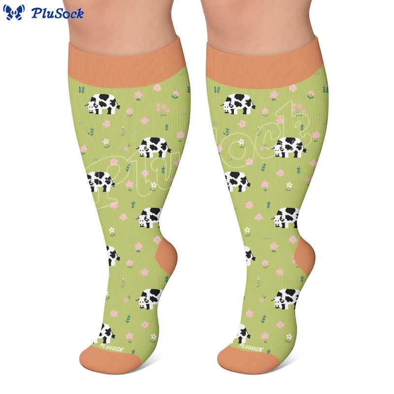 Chaussettes de compression grande taille grenouille vache lapin - image 5