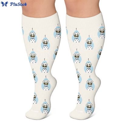 Chaussettes de compression grande taille motif chat dalmatien - image 6