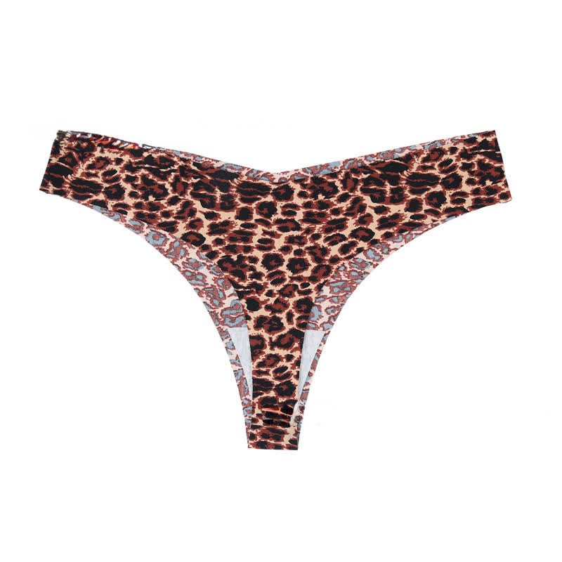 Culottes zébrées sauvages à décolleté en V (paquets de 4) - Café - XL - image 8