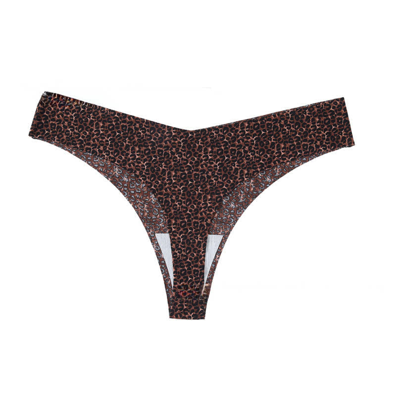 Culottes zébrées sauvages à décolleté en V (paquets de 4) - Brun - XL - image 6