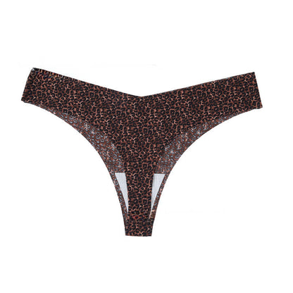 Culottes zébrées sauvages à décolleté en V (paquets de 4) - Brun - XL - image 6