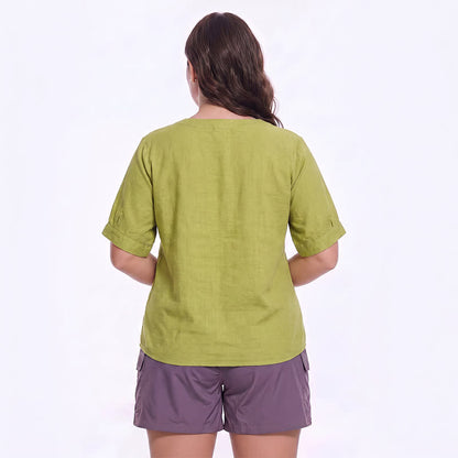 Blouse brodée grande taille décontractée - image 13