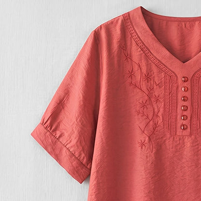 Blouse brodée grande taille décontractée - image 21