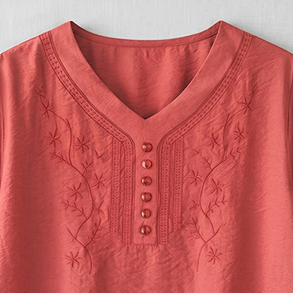 Blouse brodée grande taille décontractée - image 20