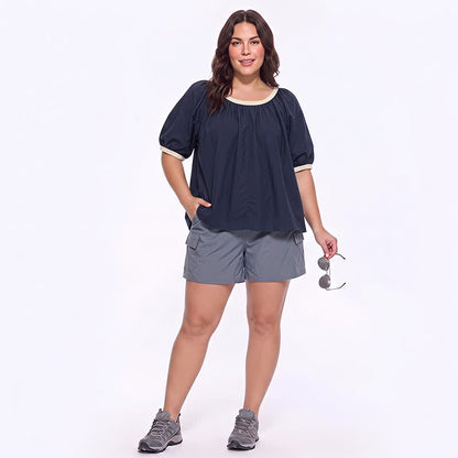 Blouse décontractée à bordures contrastées, idéale au quotidien - image 6