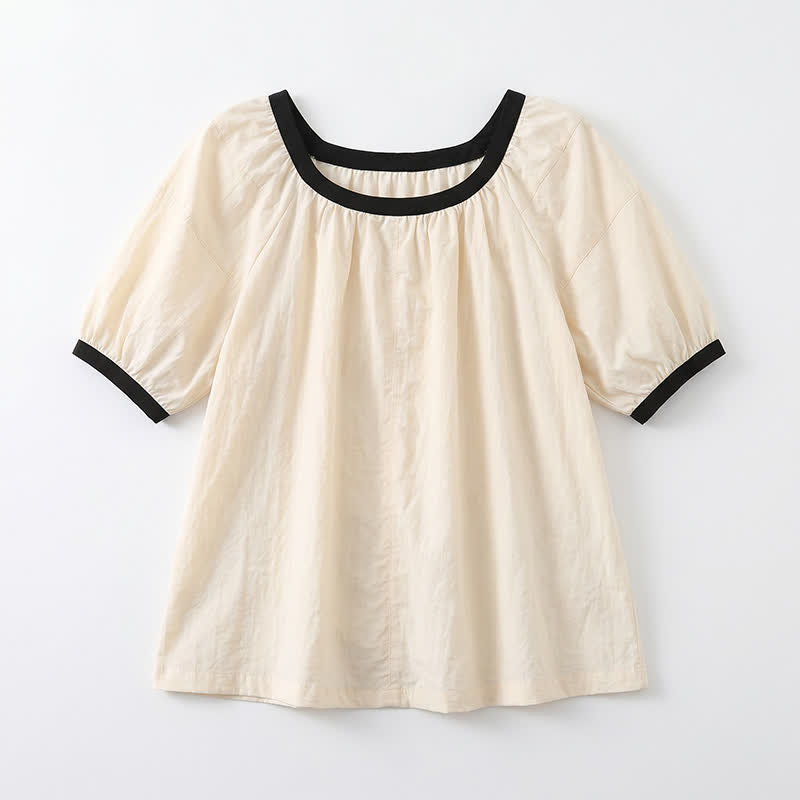 Blouse décontractée à bordures contrastées, idéale au quotidien - image 8