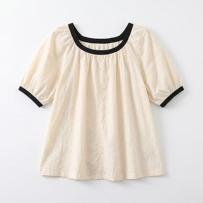 Blouse décontractée à bordures contrastées, idéale au quotidien - image 8