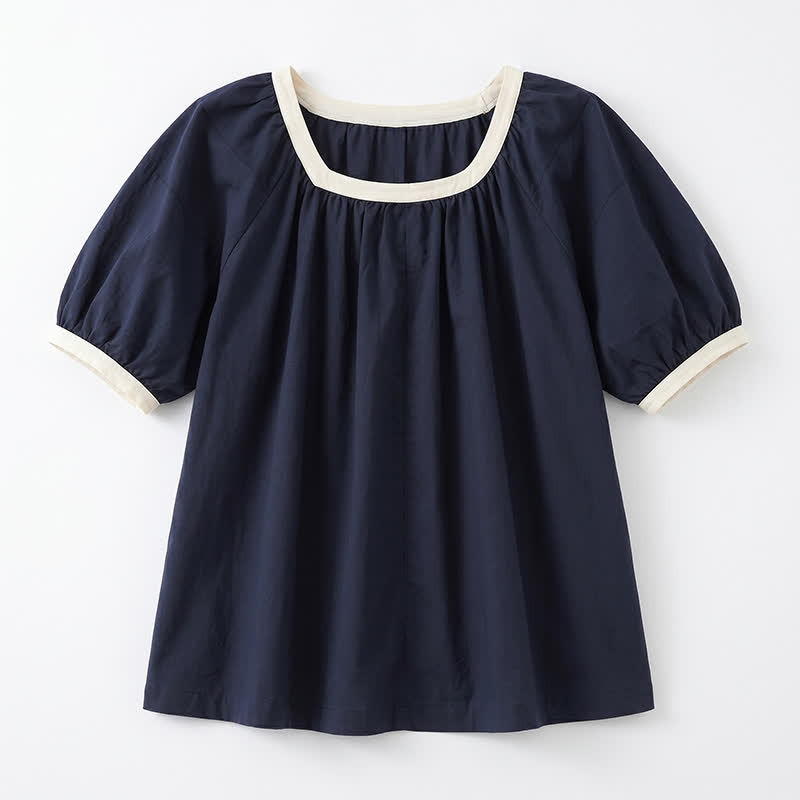 Blouse décontractée à bordures contrastées, idéale au quotidien - image 9