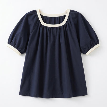 Blouse décontractée à bordures contrastées, idéale au quotidien - image 9