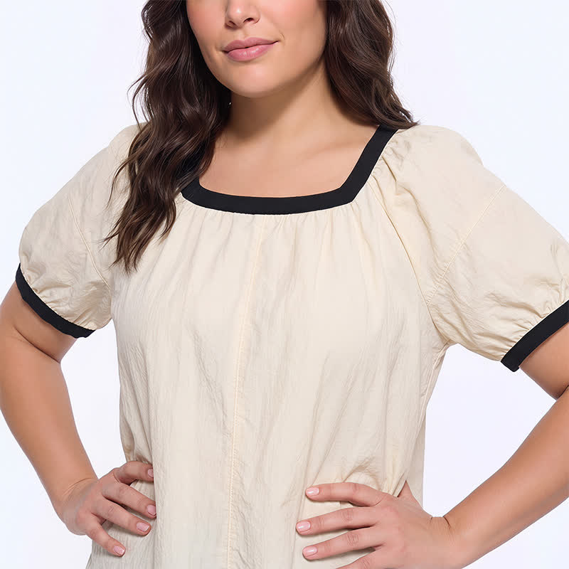 Blouse décontractée à bordures contrastées, idéale au quotidien - image 3