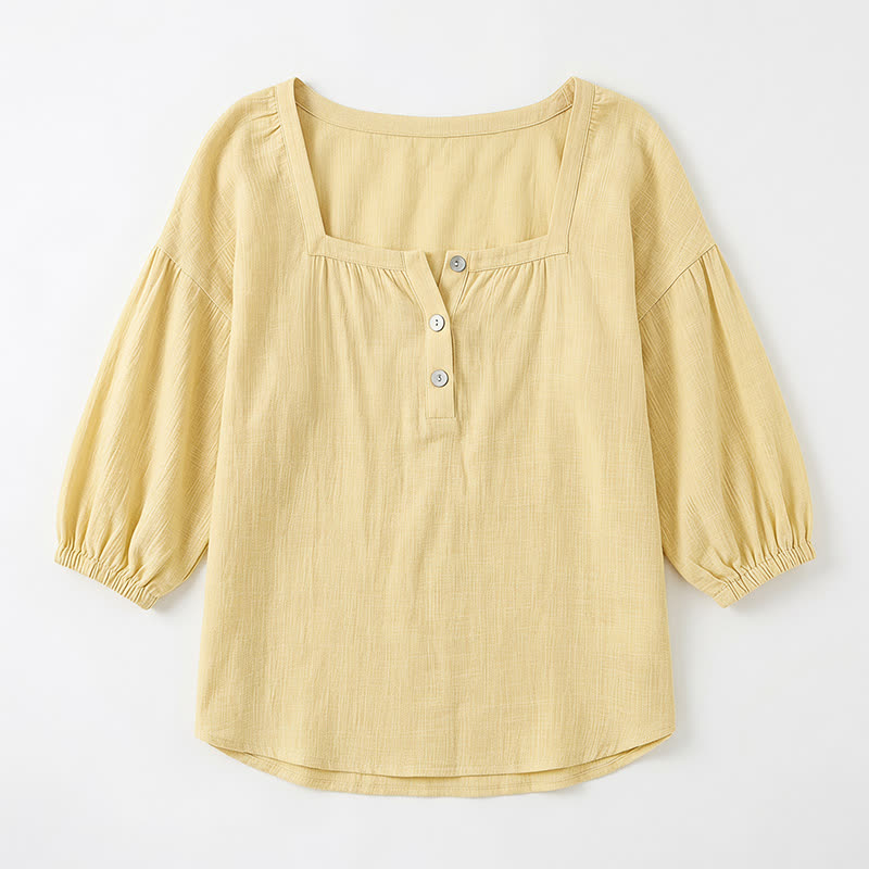 Blouse fleurie grande taille à col carré - image 29