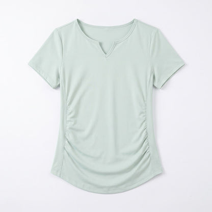 Chemise de sport grande taille à col en V froncé - image 13