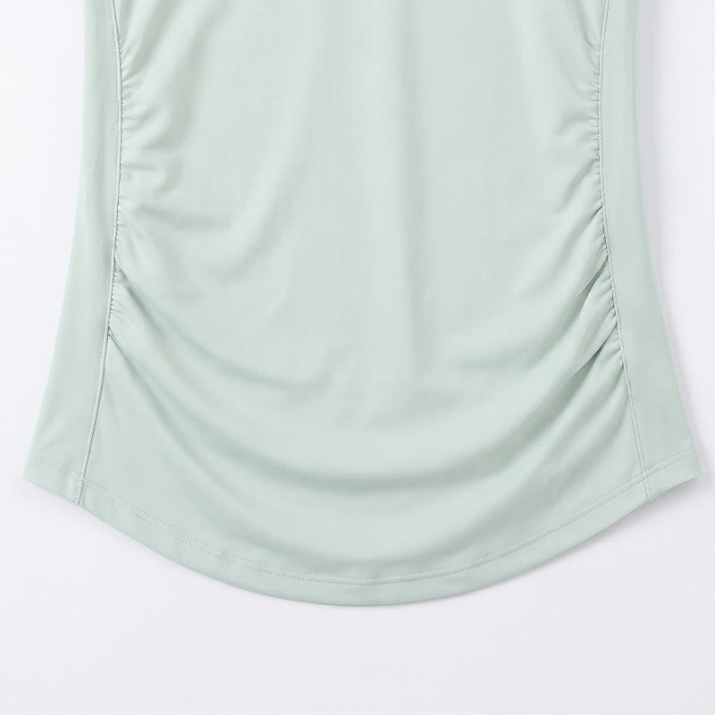 Chemise de sport grande taille à col en V froncé - image 16