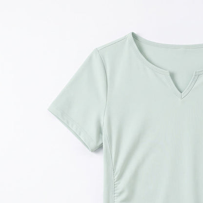 Chemise de sport grande taille à col en V froncé - image 15