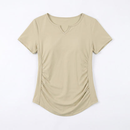 Chemise de sport grande taille à col en V froncé - image 14