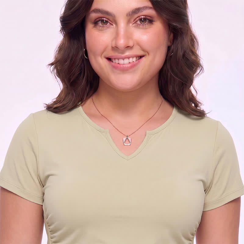 Chemise de sport grande taille à col en V froncé - image 3