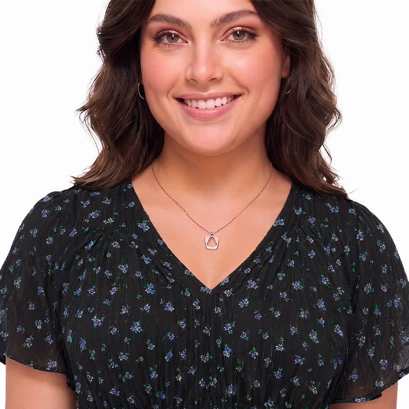 Blouse péplum en mousseline à fleurs grande taille - image 3