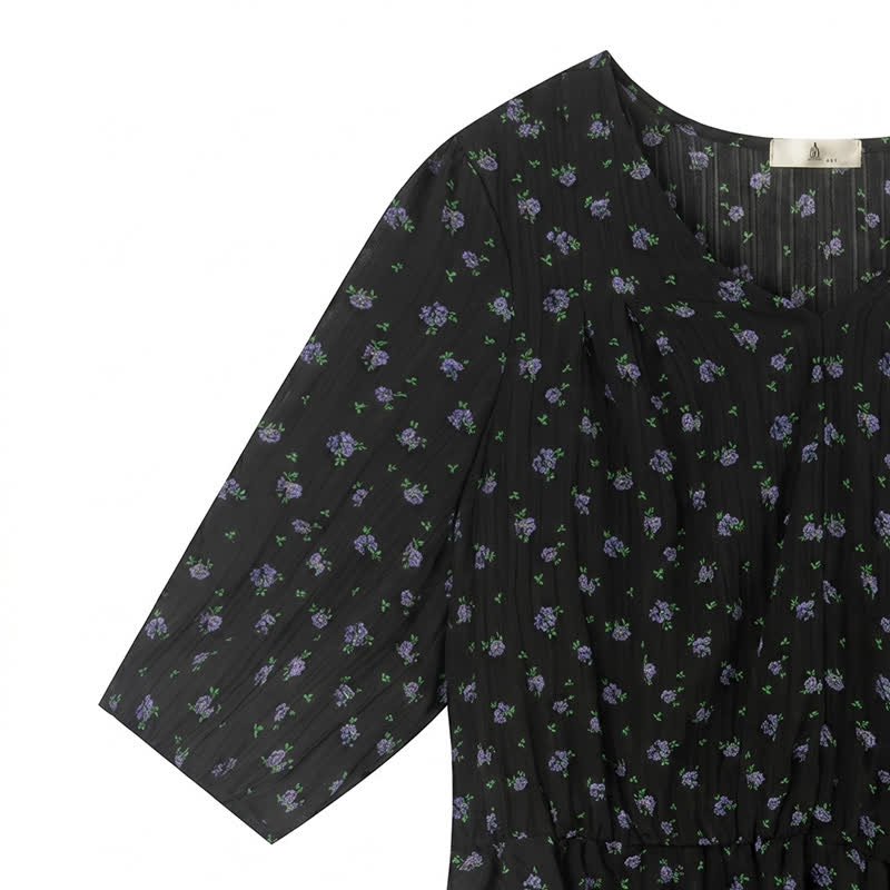 Blouse péplum en mousseline à fleurs grande taille - image 4