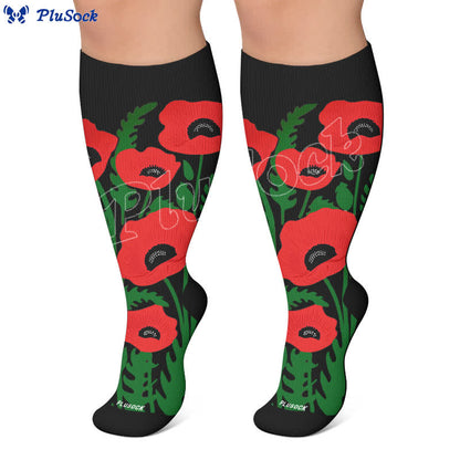 Chaussettes de compression grandes tailles à fleurs épanouies - image 6