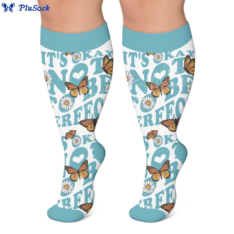 Chaussettes de compression Butterfly Bloom grandes tailles - image 7