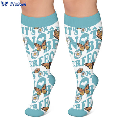Chaussettes de compression Butterfly Bloom grandes tailles - image 7