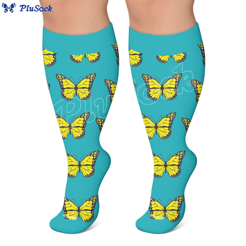 Chaussettes de compression Butterfly Bloom grandes tailles - image 5