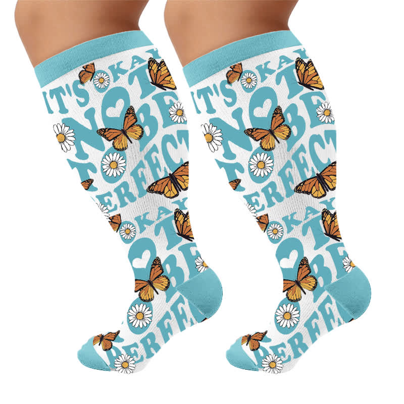 Chaussettes de compression Butterfly Bloom grandes tailles - image 10
