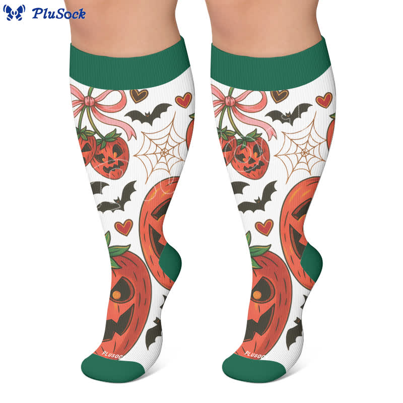 Chaussettes de compression grande taille à motif tête de cerise - image 6