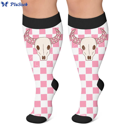 Chaussettes de compression grande taille à motif tête de cerise - image 7