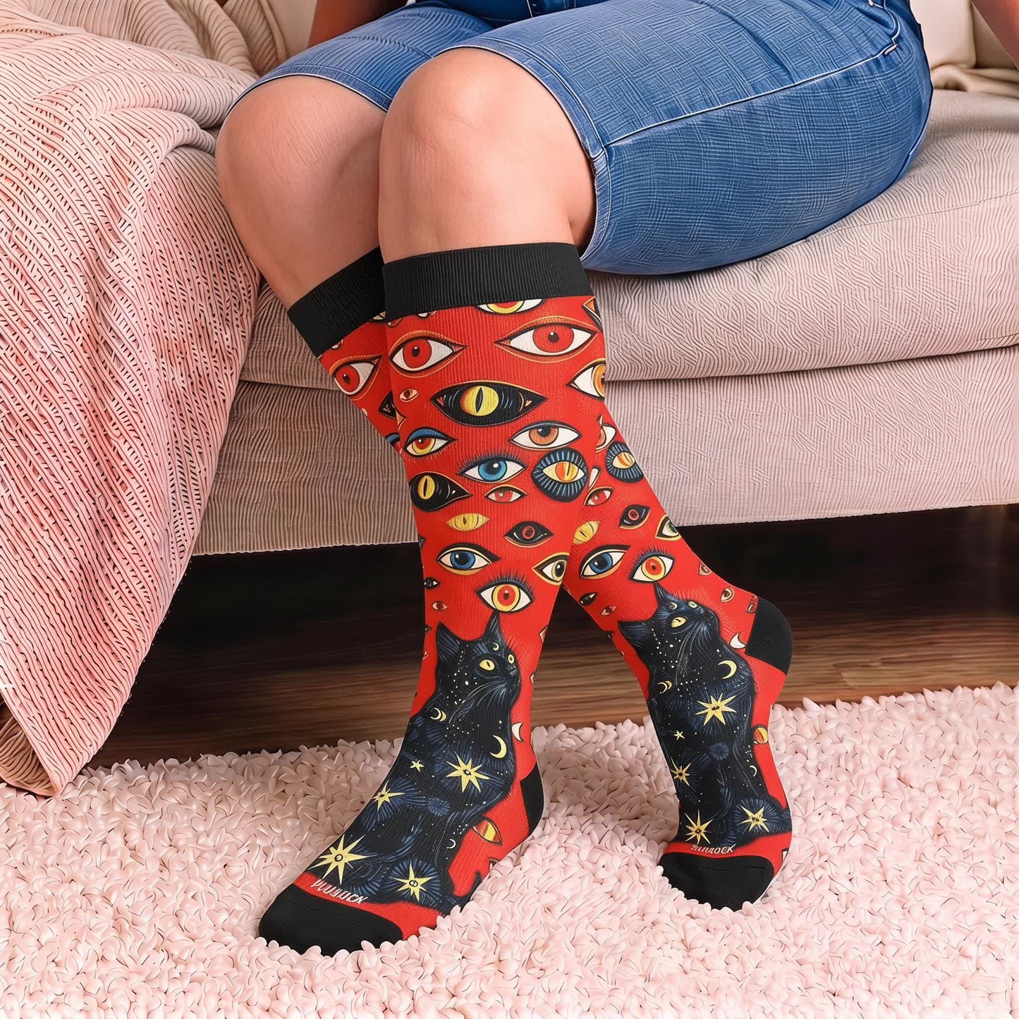 Chaussettes de compression Cosmic Eye grandes tailles - image 1