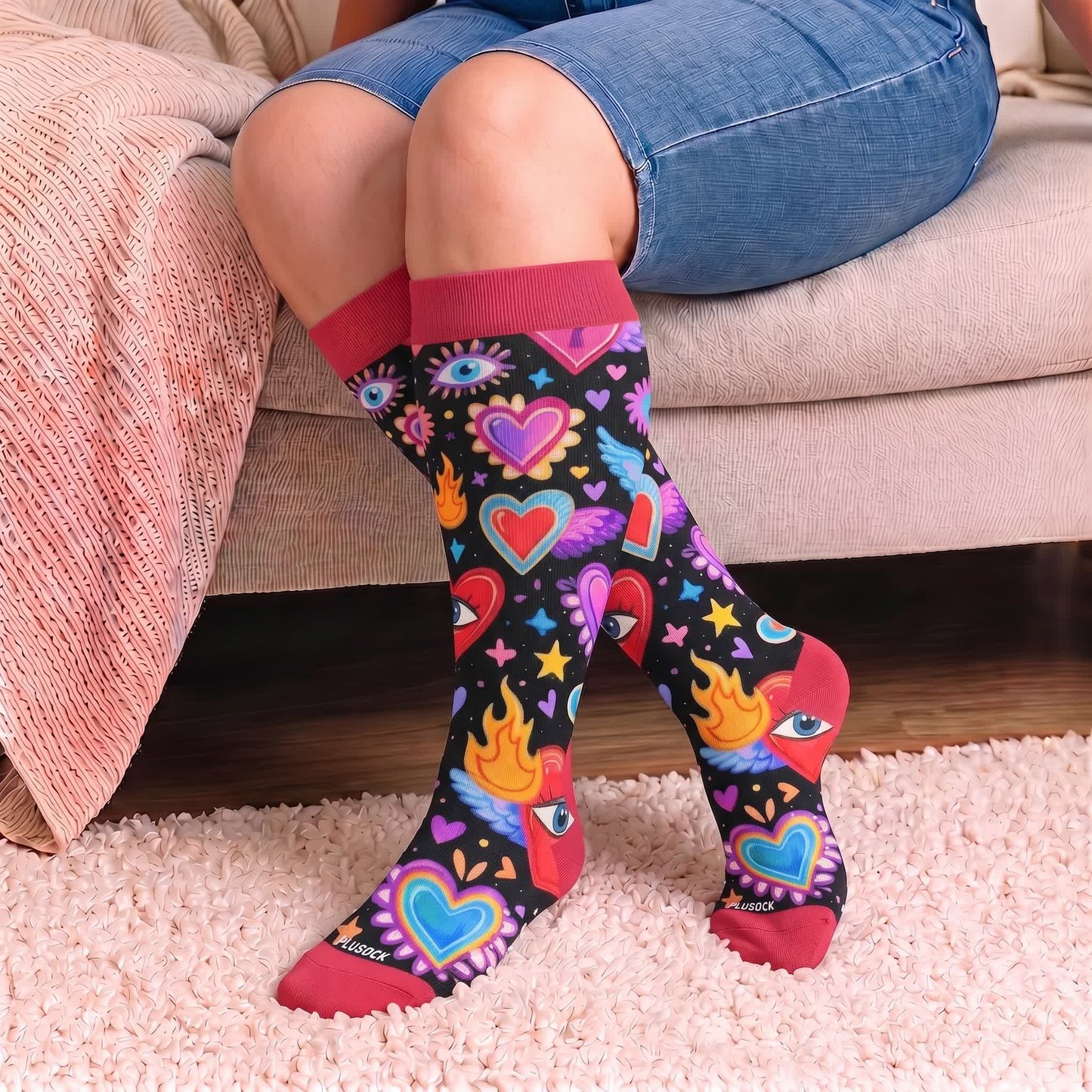 Chaussettes de compression Cosmic Eye grandes tailles - image 3